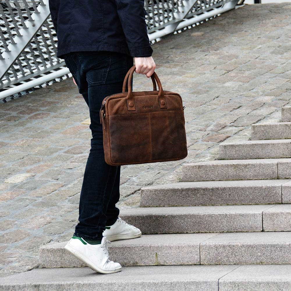 DSTRCT Wall Street Laptopbag 14" cognac