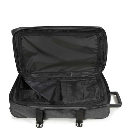Eastpak Tranverz M schwarze Denim-Trolley-Reisetasche