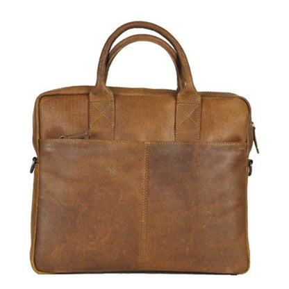 DSTRCT Limited Single Zip 14'' Laptop bag cognac