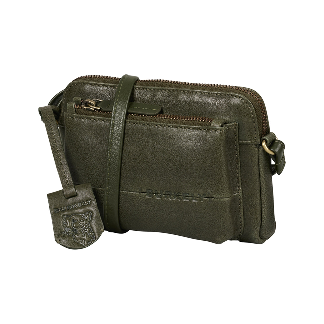 Burkely Natural Norah Minibag dunkelgrüne Damentasche