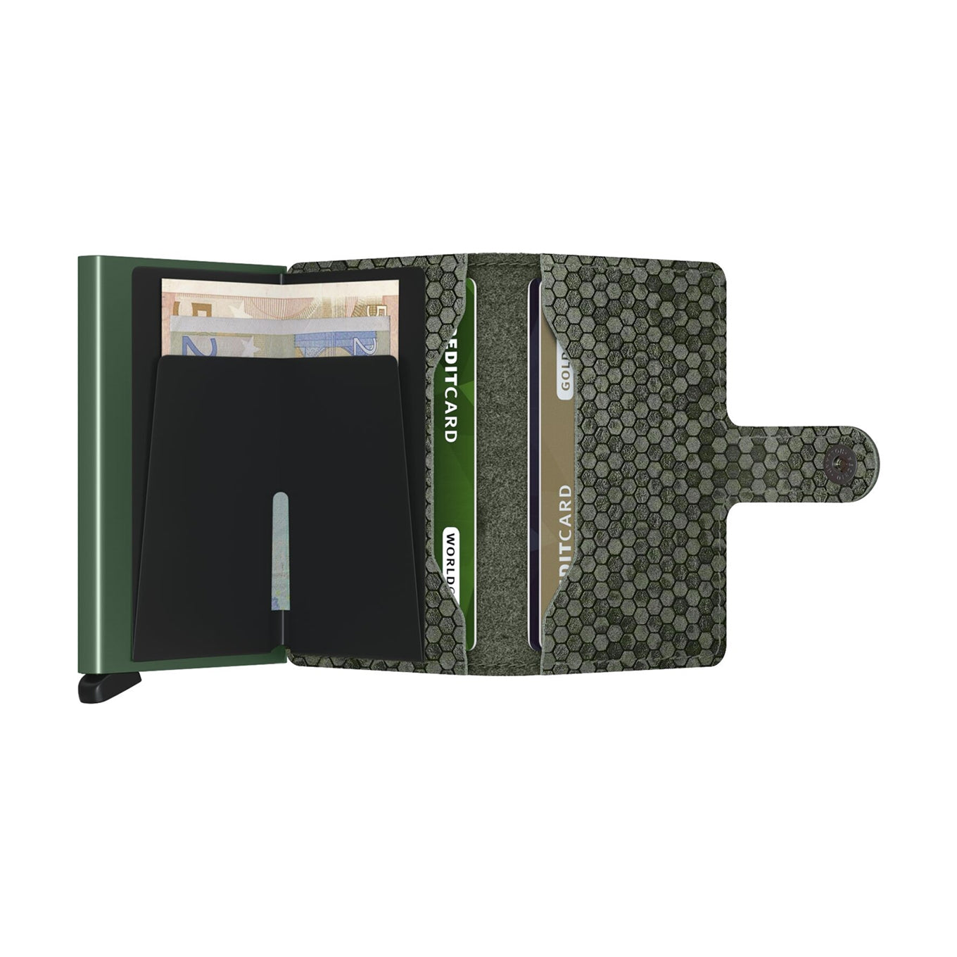 Secrid Miniwallet Hexagon grüne Damenbrieftasche