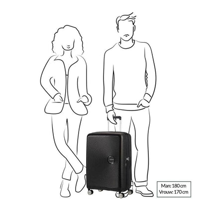 American Tourister Soundbox Spinner 67 Erweiterbarer, sonnengeküsster Koralle-Hartschalenkoffer