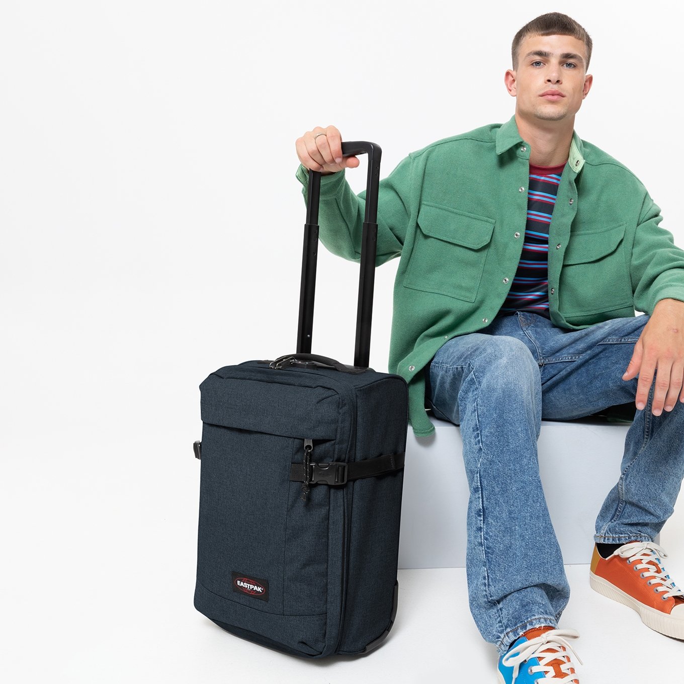 Eastpak Tranverz XXS triple denim Soft suitcase