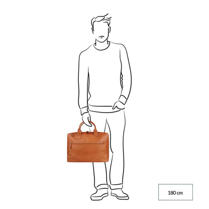 Plevier Onyx Laptoptasche 17,3" Cognac