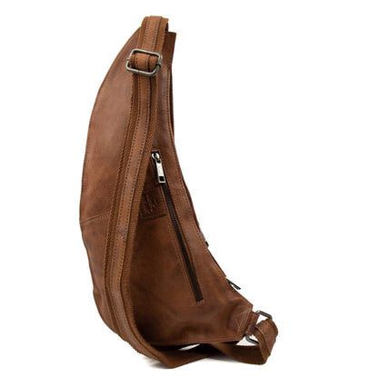Bear Design Han Umhängetasche Cognac