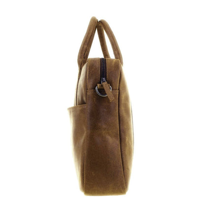 DSTRCT Limited Single Zip 15'' Laptop bag cognac