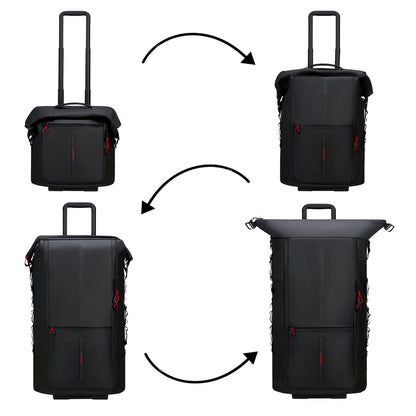Samsonite Ecodiver faltbare Reisetasche/Räder 4-IN-1 schwarze Reisetasche