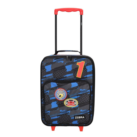 Zebra Trends Trolley Adventure Rennwagen schwarz Weicher Koffer