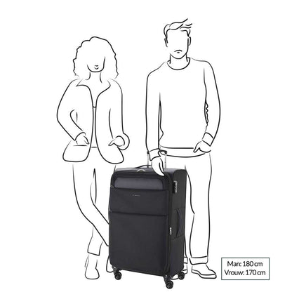 Gabol Cloud Trolley Large 79 schwarz Weicher Koffer