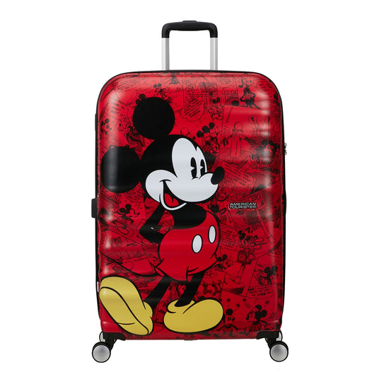American Tourister Wavebreaker Disney Spinner 77/28 TSA mickey comics red Hard Case