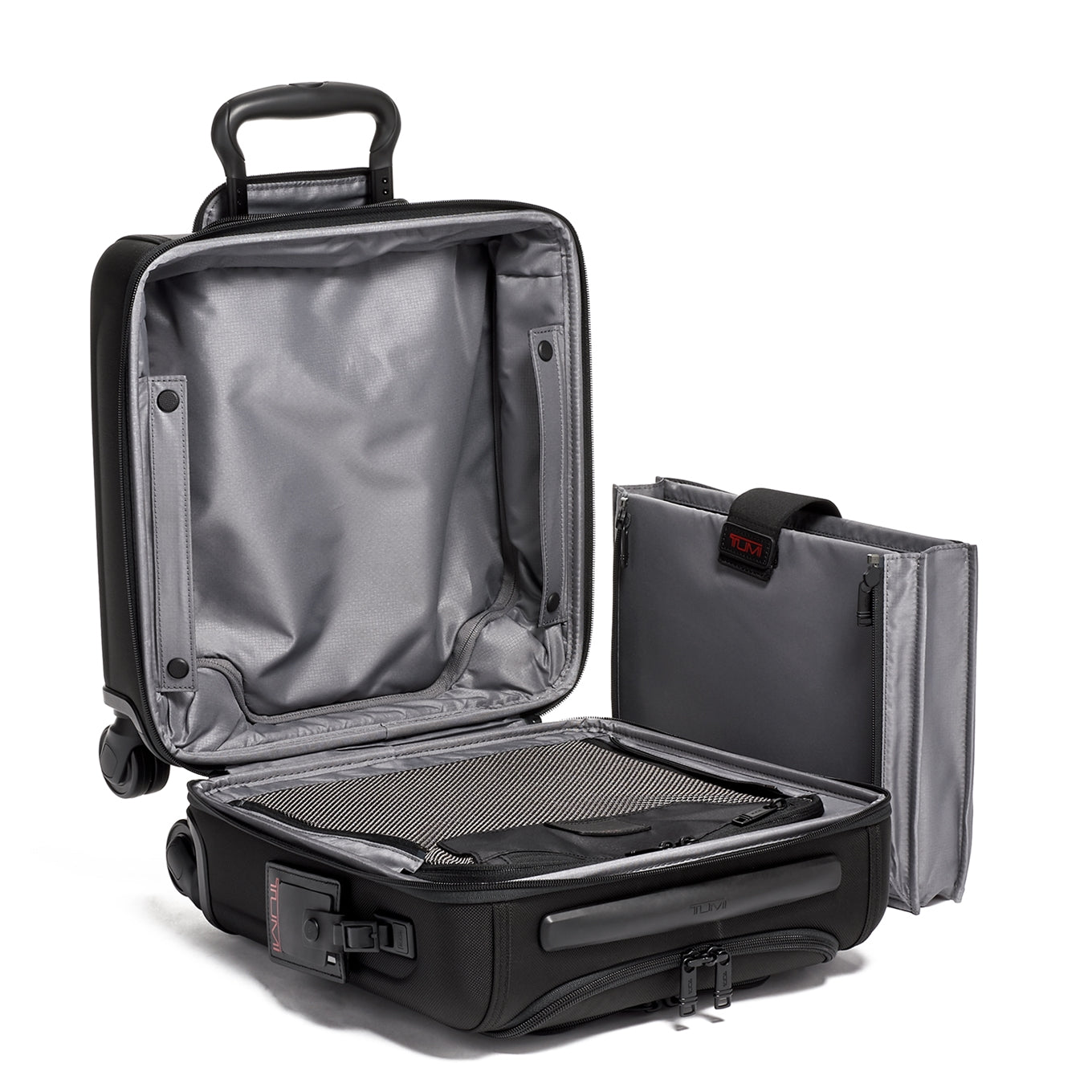 Tumi Alpha Compact 4 Wheel Brief schwarzer Pilotenkoffer