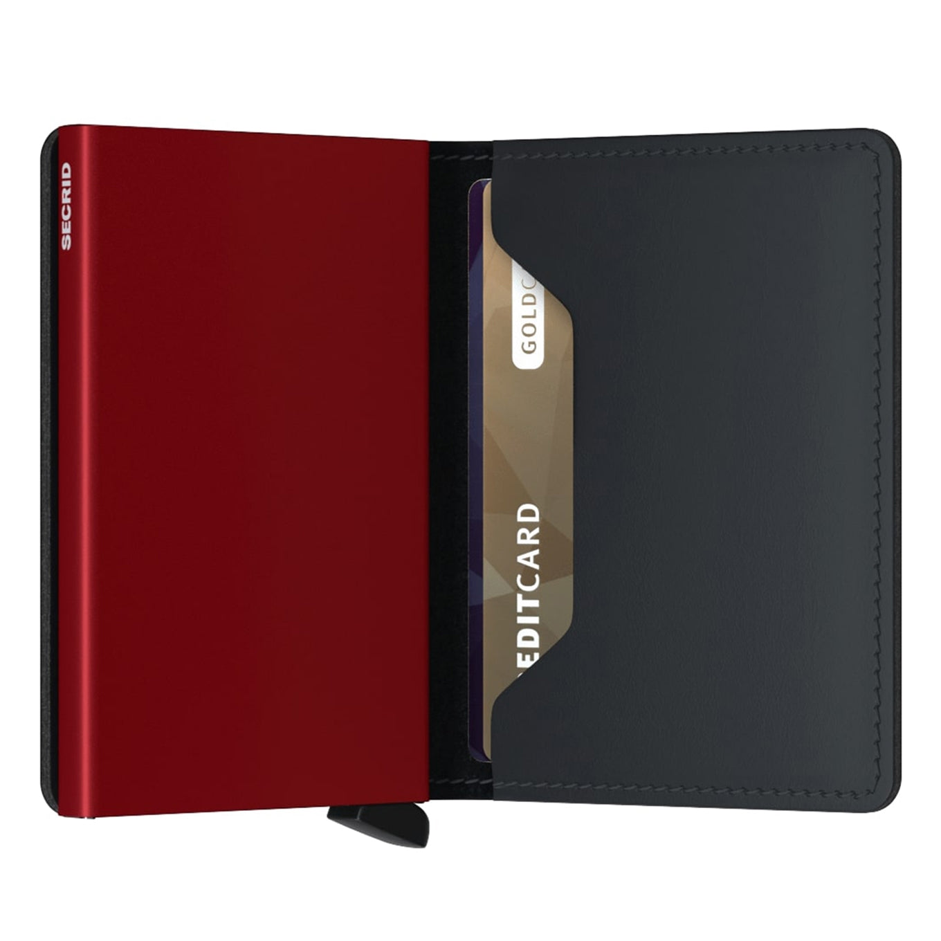 Secrid Slimwallet Wallet Mattschwarz-rote Damenbrieftasche